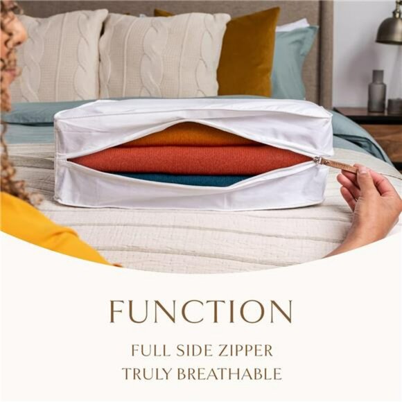 Organic Cotton Sweater Storage Bag Closet Organizer Cashmere Clothes Garment Cov - Picture 4 of 7